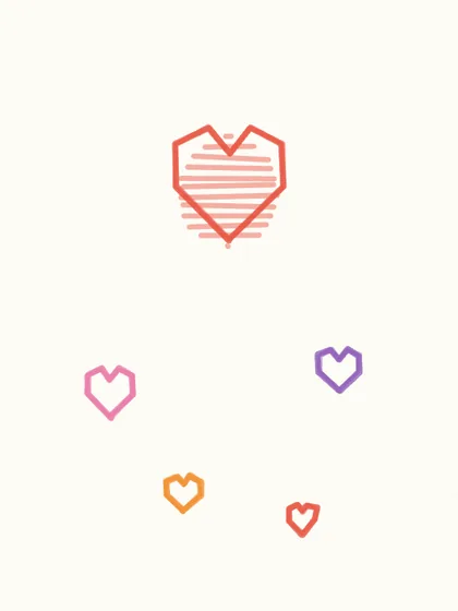 Crayon hearts
