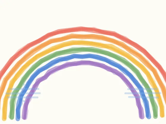 A crayon rainbow
